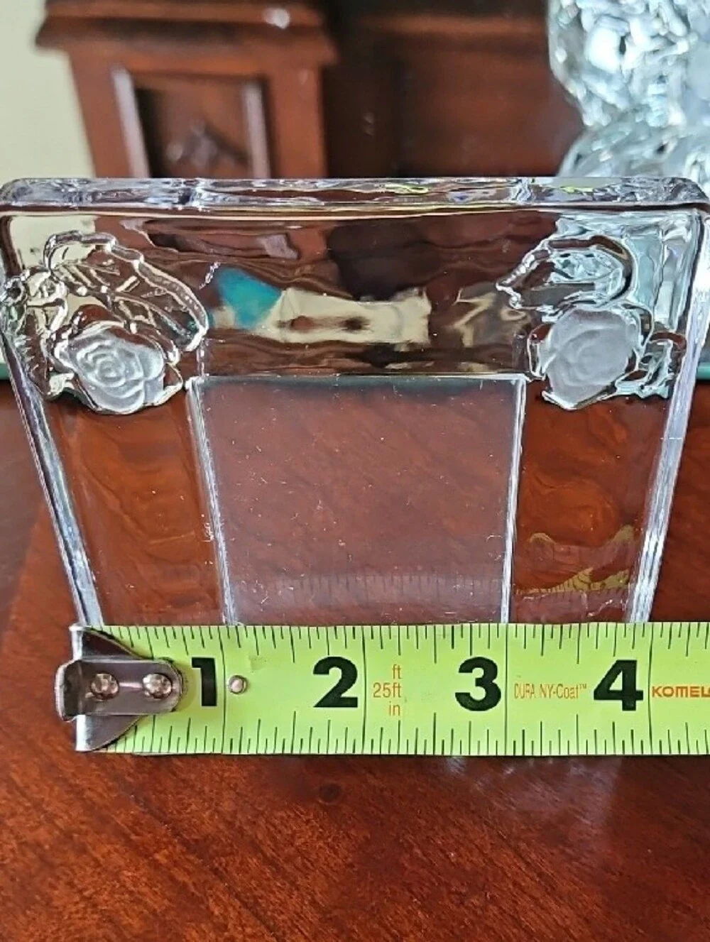 Studio Crystal by Studio Silversmiths 4-Pc Vintage Vanity Set Frosted Rose